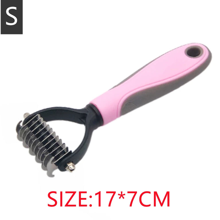 Professional Pet Cat Hair Removal Comb Brush Shedding Trimmer Tool