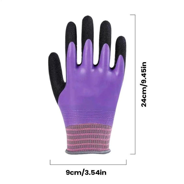 Waterproof Gardening Gloves Non Slip Elastic Protective Work Mitts