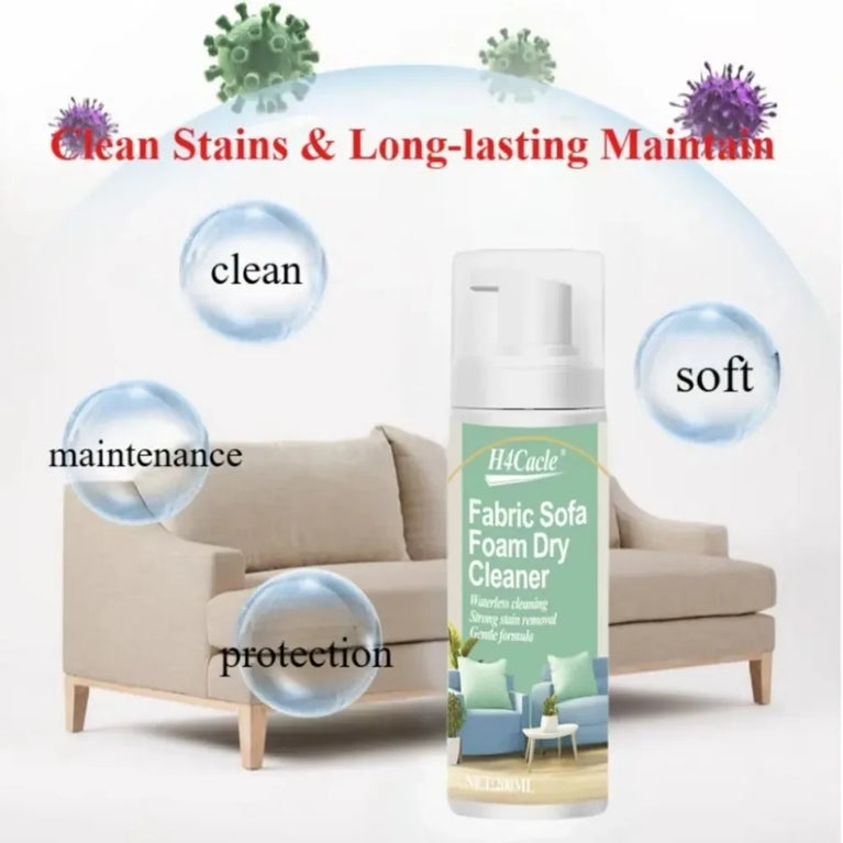 Fabric Sofa Foam Dry Cleaner | Water-Free Multi-Functional Stain Remover