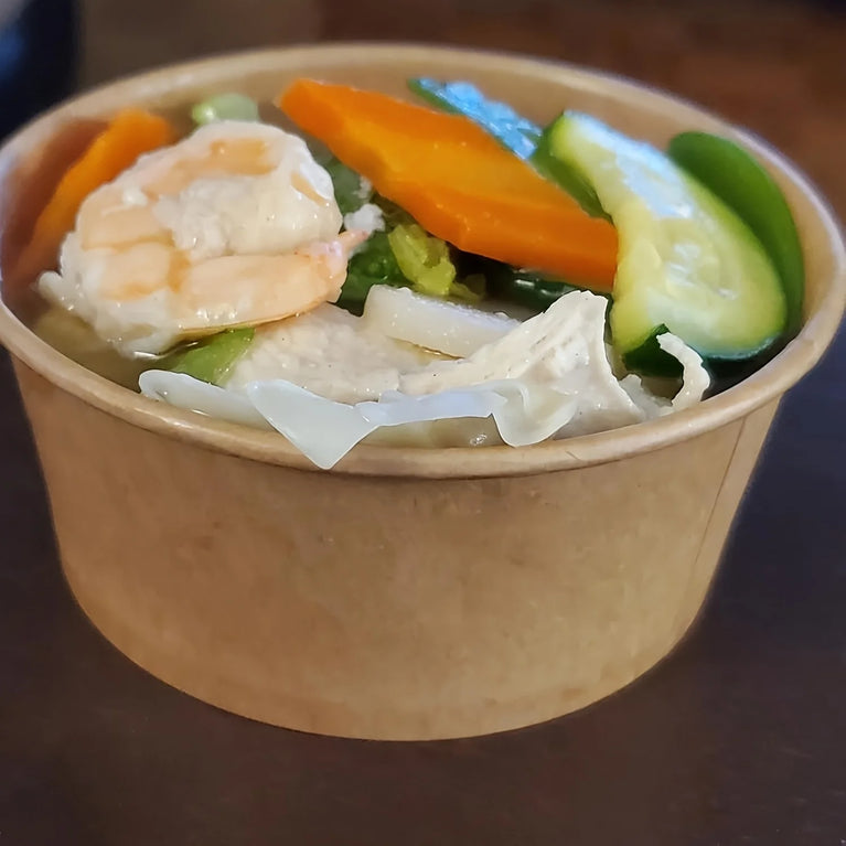44Oz 1300Ml Paper Bowls With Lids Disposable Soup Salad Meal Prep Food Containers Pack
