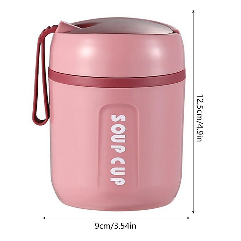 304 Stainless Steel Thermo Soup Cup 530ml 480ml Leakproof Vacuum Insulated Jar