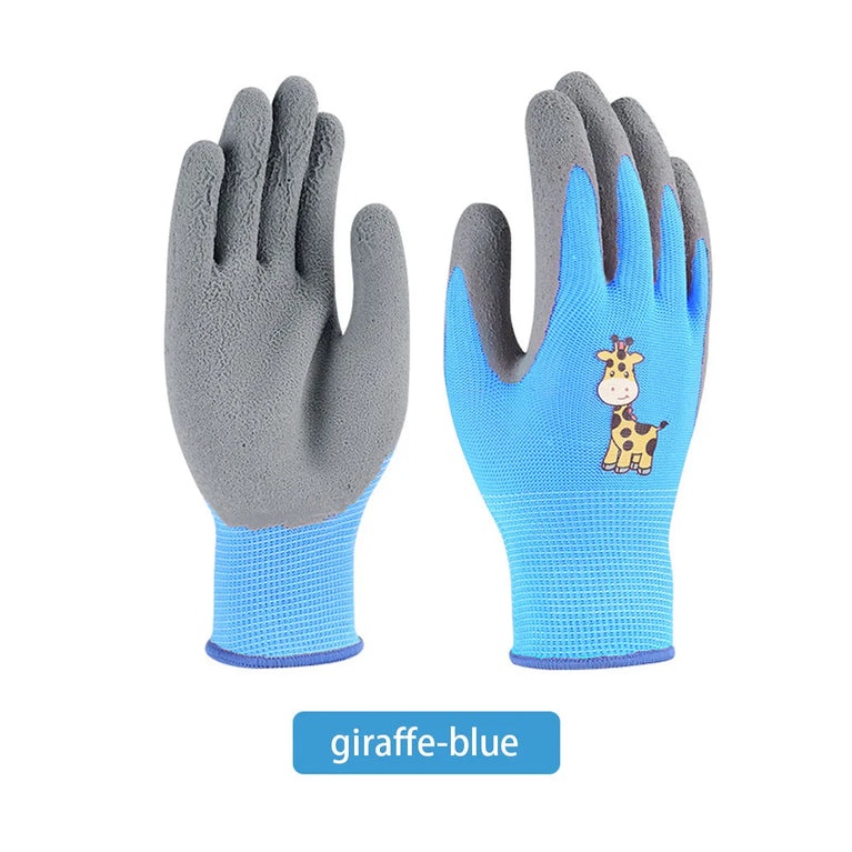 Kids Waterproof Wear Resistant Gardening Gloves Stab Proof Latex