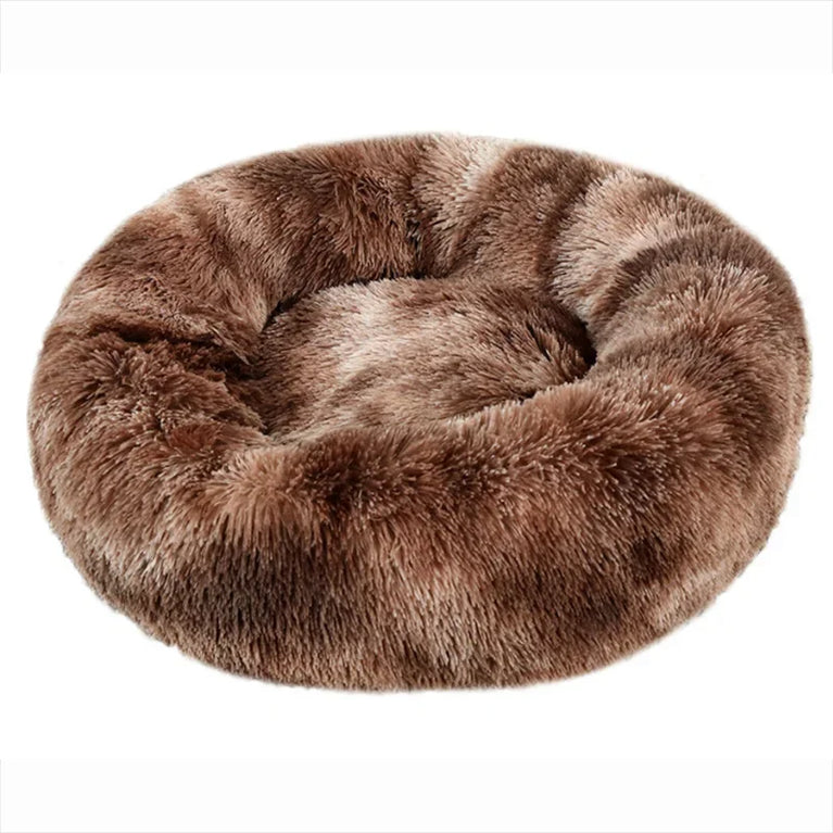 Round Plush Environment Friendly Dog Bed 40-90cm Soft Warm Pet Sleeping Nest