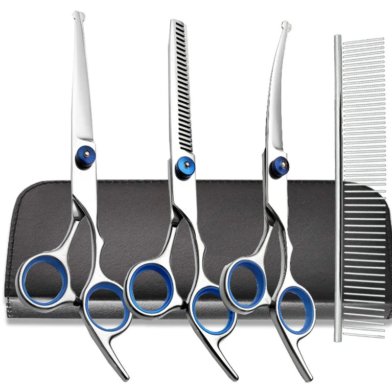 Professional Safe Round-Tip Pet Grooming Scissors | Stainless