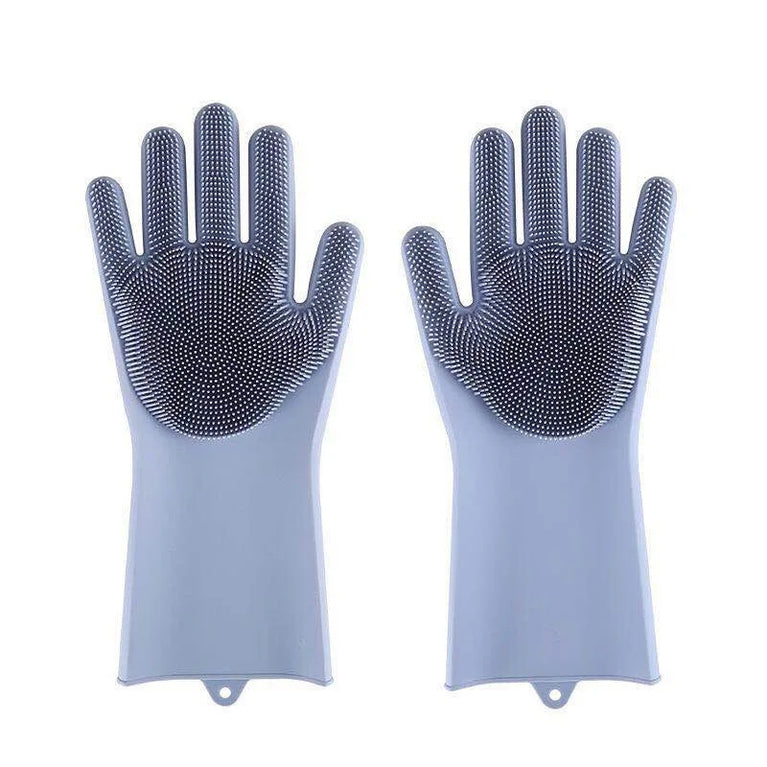Silicone Pet Grooming Gloves | Hair Remover & Bath Scrubber
