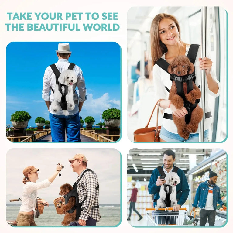 Dogs Carrier Backpack Thickened Sponge Front Dog Carrier HandsFree Dog