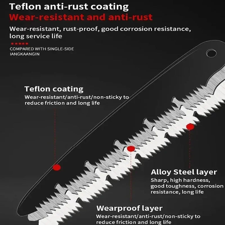 Professional Folding Hand Saw | High-Efficiency Woodworking & Logging Tool