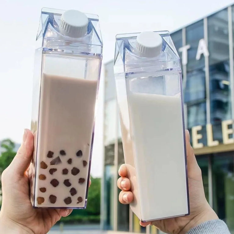 500ML/1000ML Transparent Portable Reusable Water Bottle Juice Cup