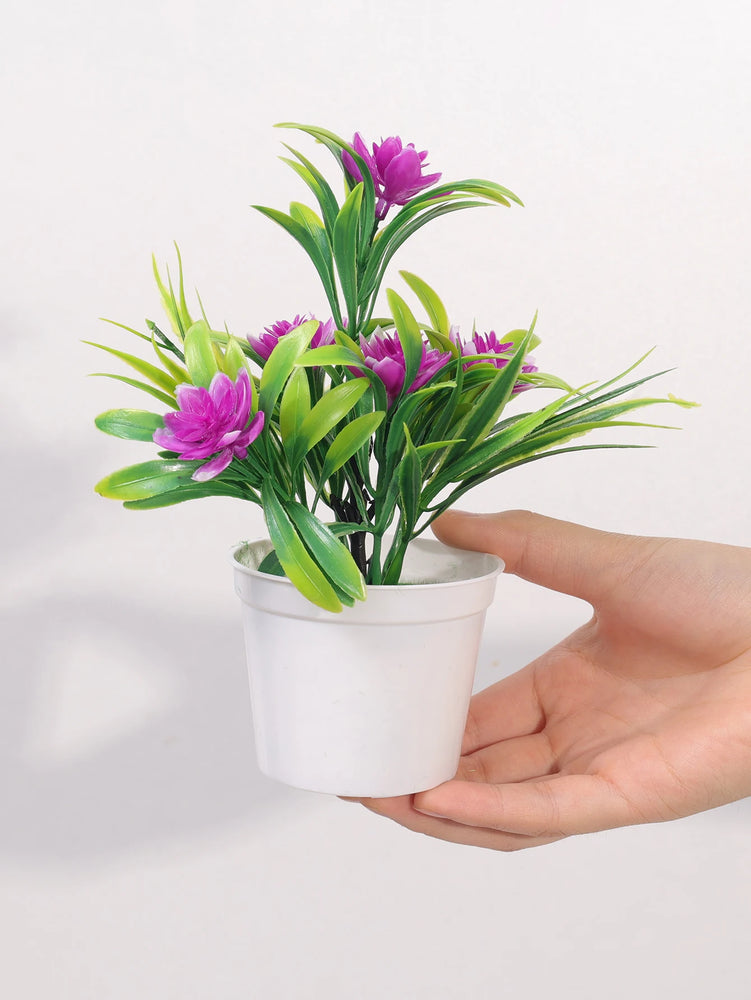 5-Head Miniature Lotus Simulation Bonsai | Creative Desktop Floral Decoration