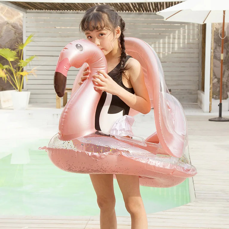 Baby Float with Sunshade | Flamingo & Unicorn Pool Swimming Ring