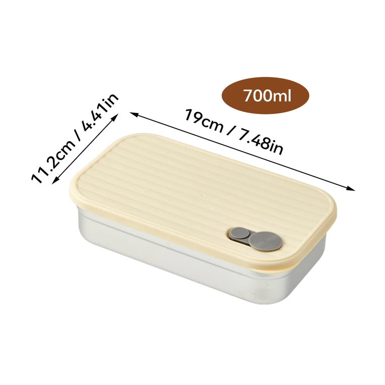 Portable Large Capacity Sealed Bento Lunch Box Stainless Steel Fruit Salad Food Container