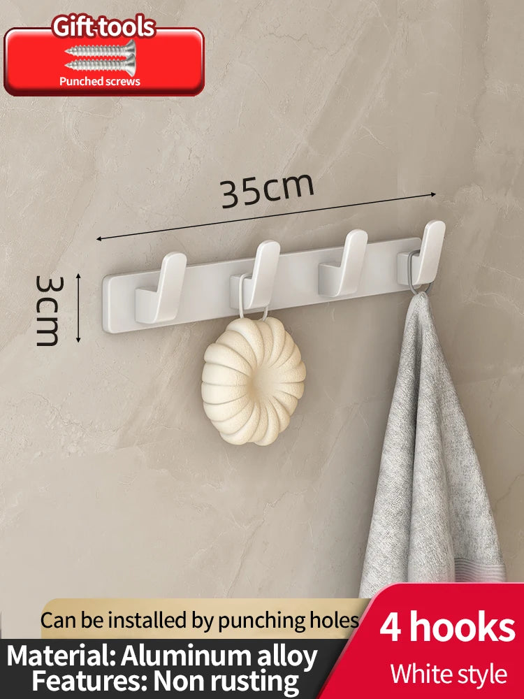 Adhesive Hooks Strong Hook Wall hanger Sticker Hanging Coat Rack Clothes Hanger Shower Robe Hook Kitchen Bathroom Towel Hooks