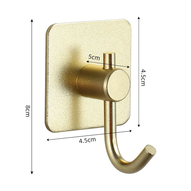 Self Adhesive Wall Hooks Towel Holder Bathroom Door Key Cloth Coat Robe Hanger Kitchen Hardware Rack Bag Hook Organizer