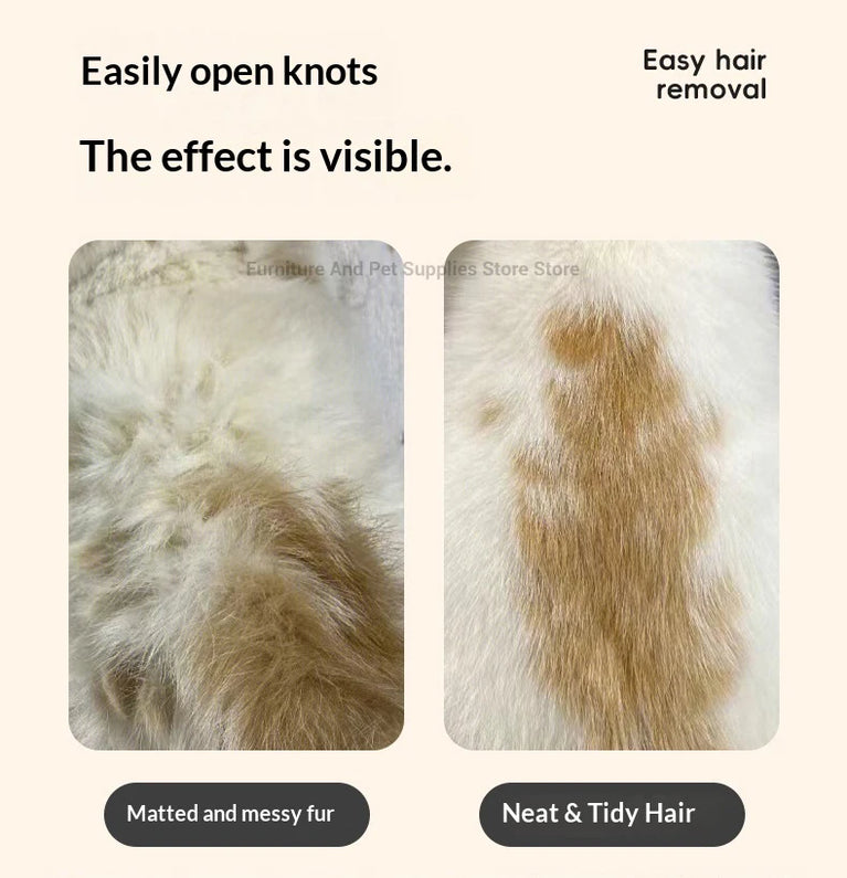 Pet Detangling Brush Short & Long Hair Hair Remover Comb Grooming Tool