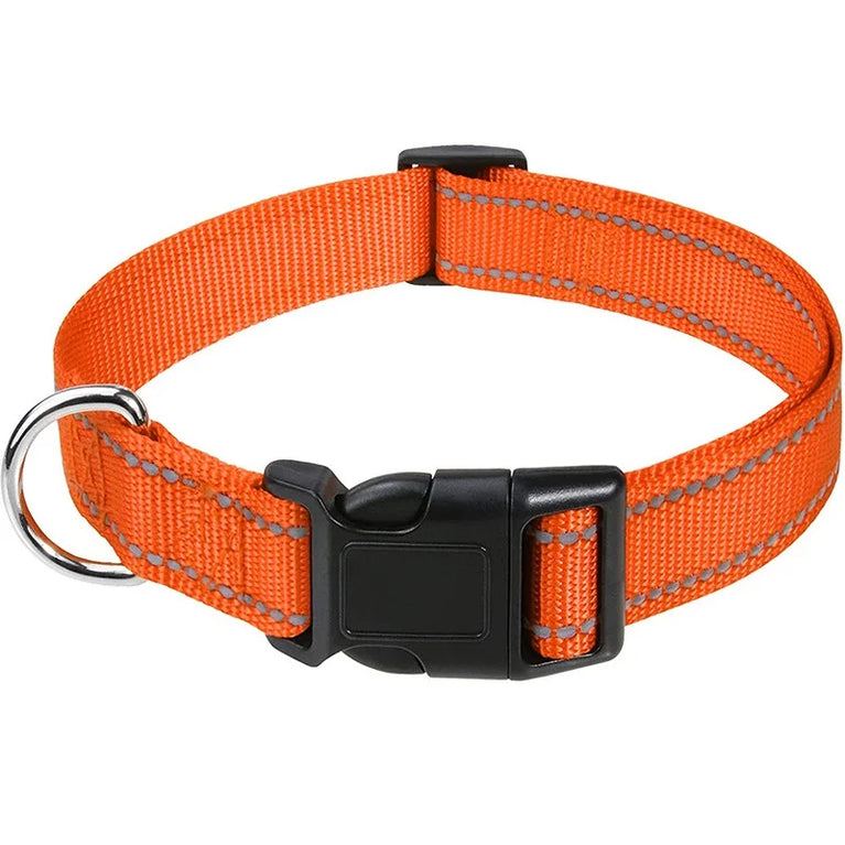 10 Colors Pet Dog Collar Nylon Neck Collar Small Medium Large Dog Chihuahua Reflective