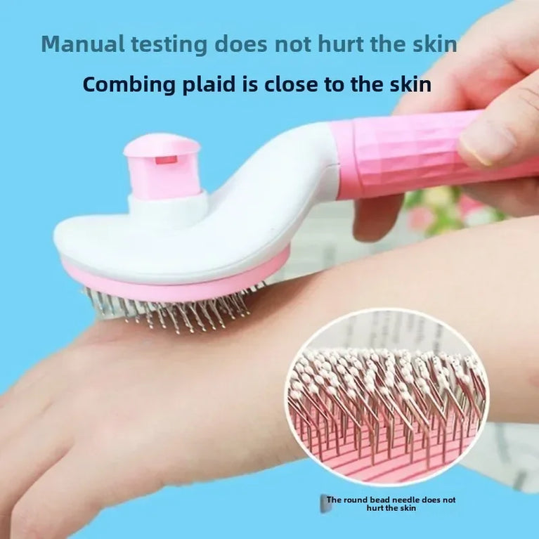 Stainless Steel Pet Hair Remover Brush Professional Deshedding Grooming Tool