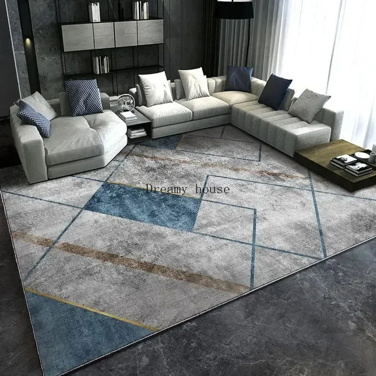 Modern Geometric Non-Slip Washable Area Rugs for Home Spaces