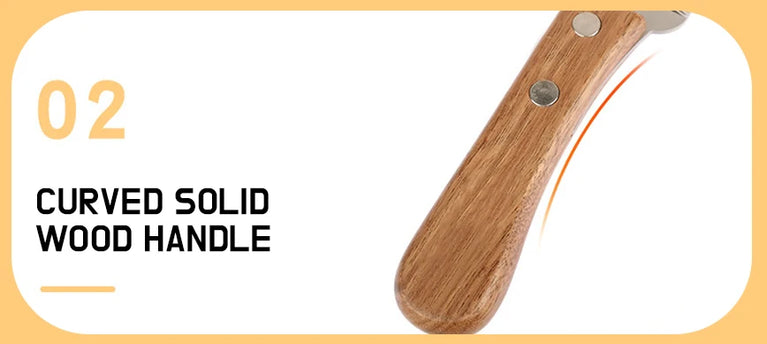 Pet Stainless Steel Wooden Handle Stripping Knife Dog Grooming Tool