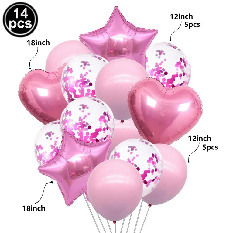 Solid Light Pink Girls Birthday Party Disposable Tableware Set Cups Plates