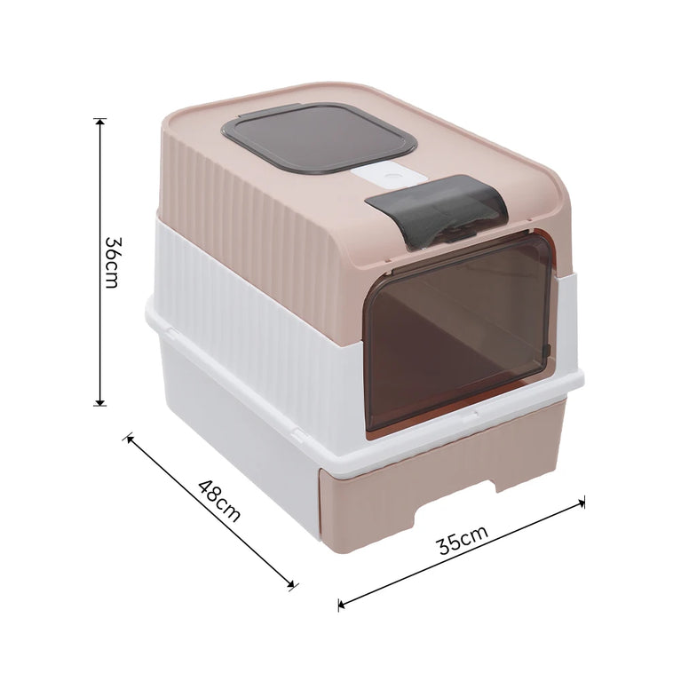 UV Sterilization Cat Litter Box Enclosed Odor Control Easy Clean