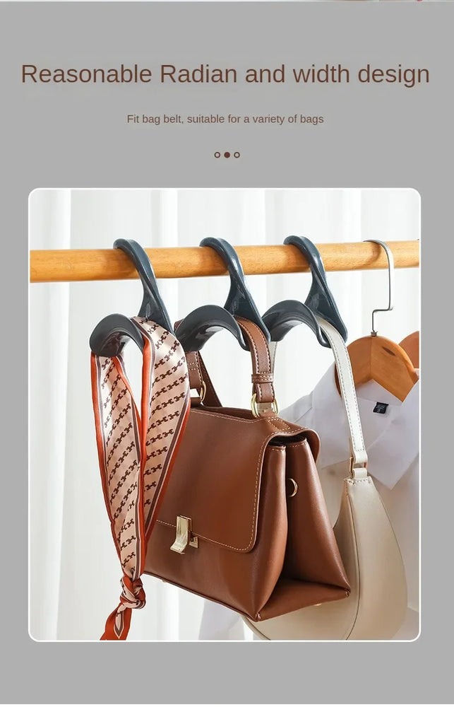 1-10pcs Bag Hanger Hook Handbag Hat Scarf Storage Rack Hangers Wardrobe Backpack Hook Handbag Holder Storage Rack Organization