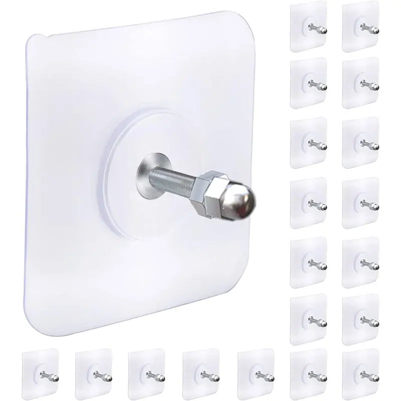 2-10Pcs Screw Wall Hooks Self Adhesive Hangers Sticker Hook