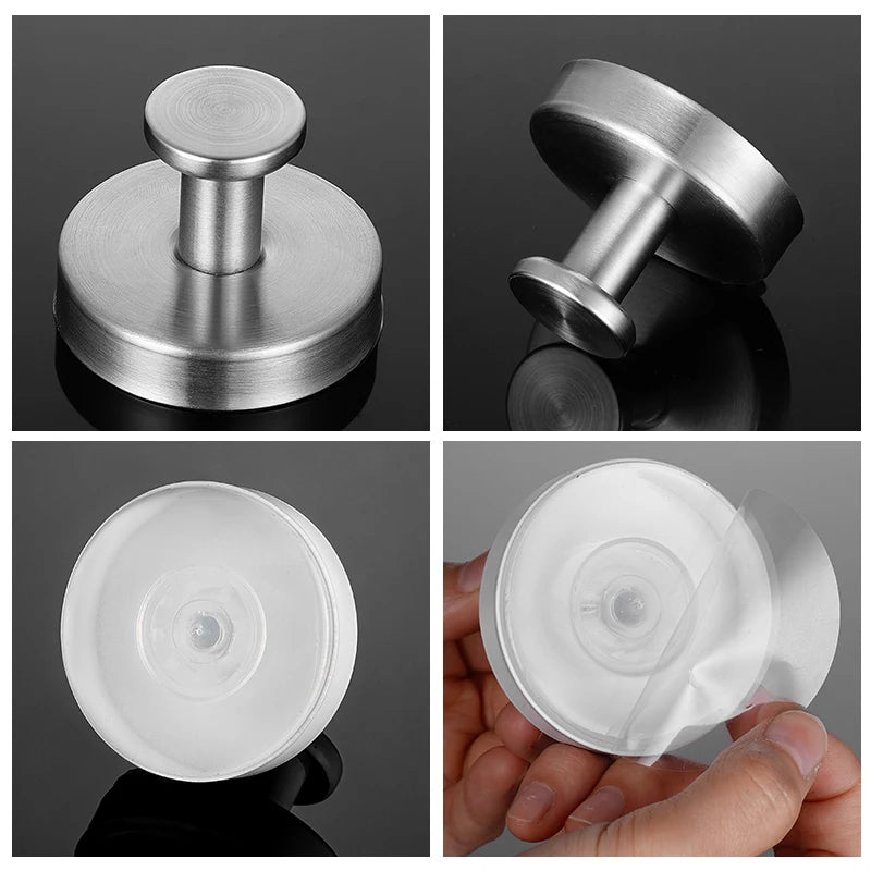 Reusable Stainless Steel Suction Cup Hook Waterproof Wall Hanger