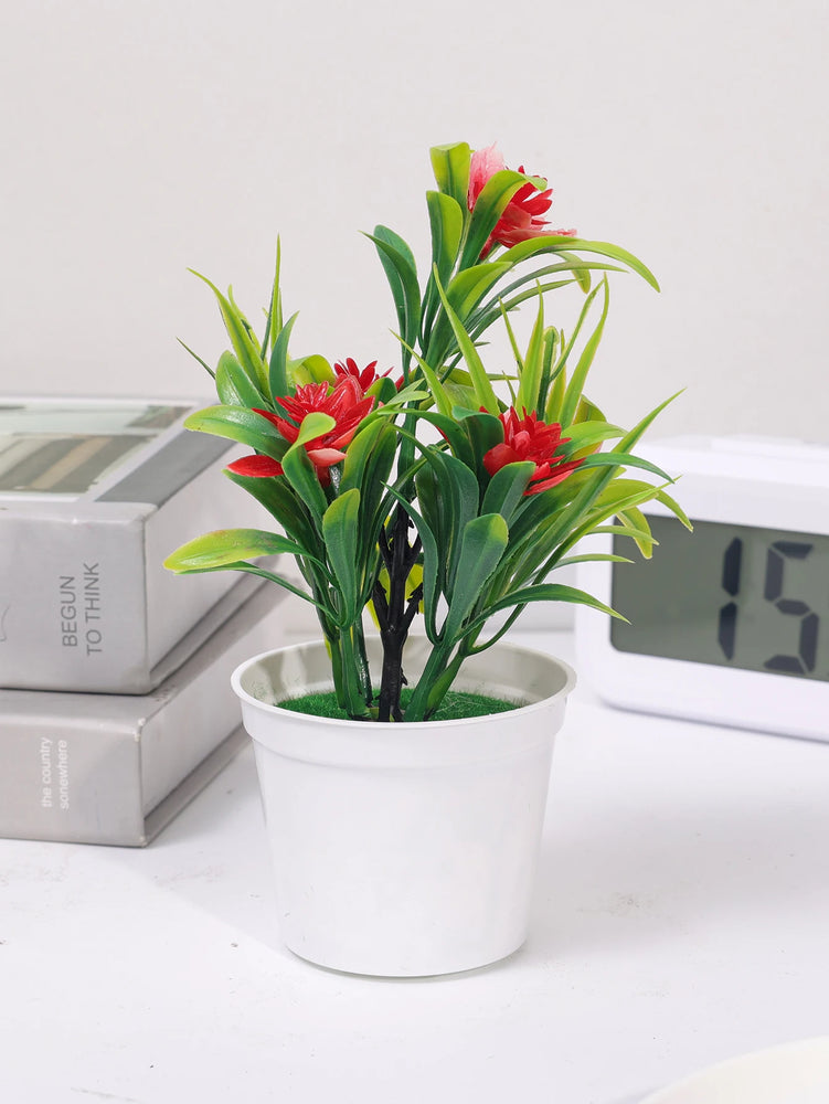 5-Head Miniature Lotus Simulation Bonsai | Creative Desktop Floral Decoration