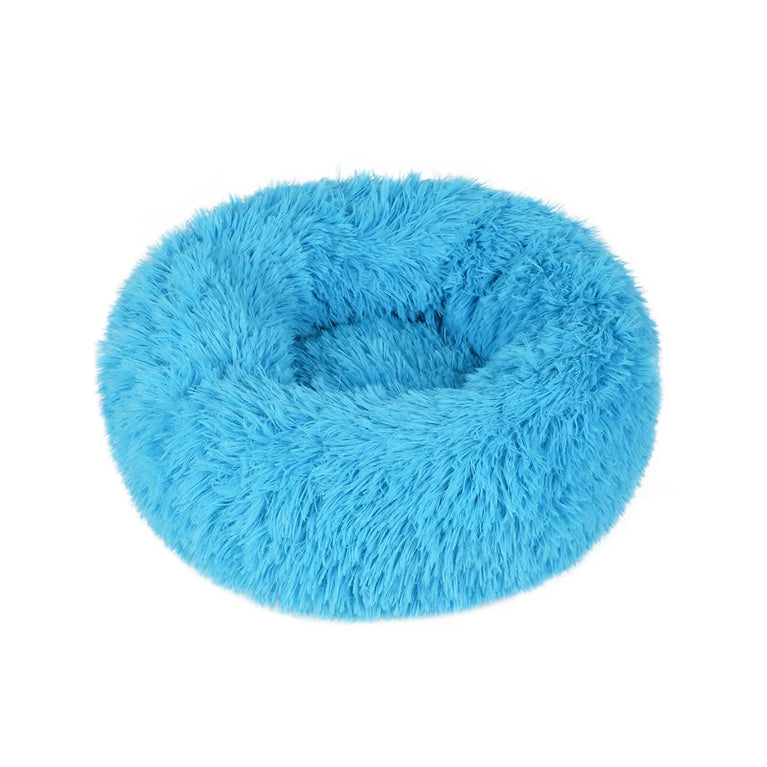 Donut Dog Bed Plush Basket Fluffy Medium Small Washable Warm Round Puppy Bed Mat