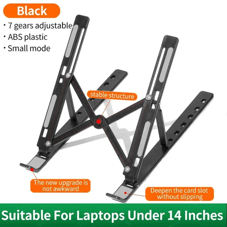 Portable Adjustable Laptop Stand | Foldable Ergonomic Notebook & Tablet Holder