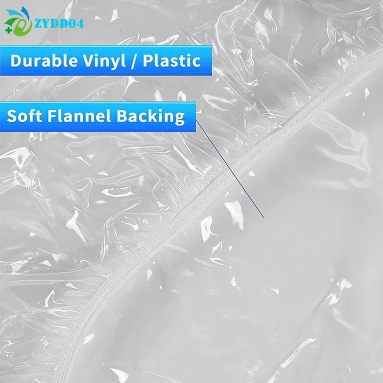 Disposable Fitted Round Tablecloths | Transparent Waterproof Protection