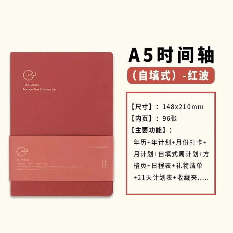 Undated Weekly Planner | 16K Portable Agenda & Time-Management Notebook