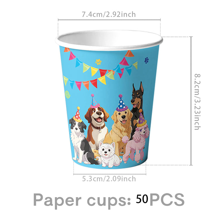 Dog Theme Birthday Party Disposable Tableware Set -Pet Celebration Decor