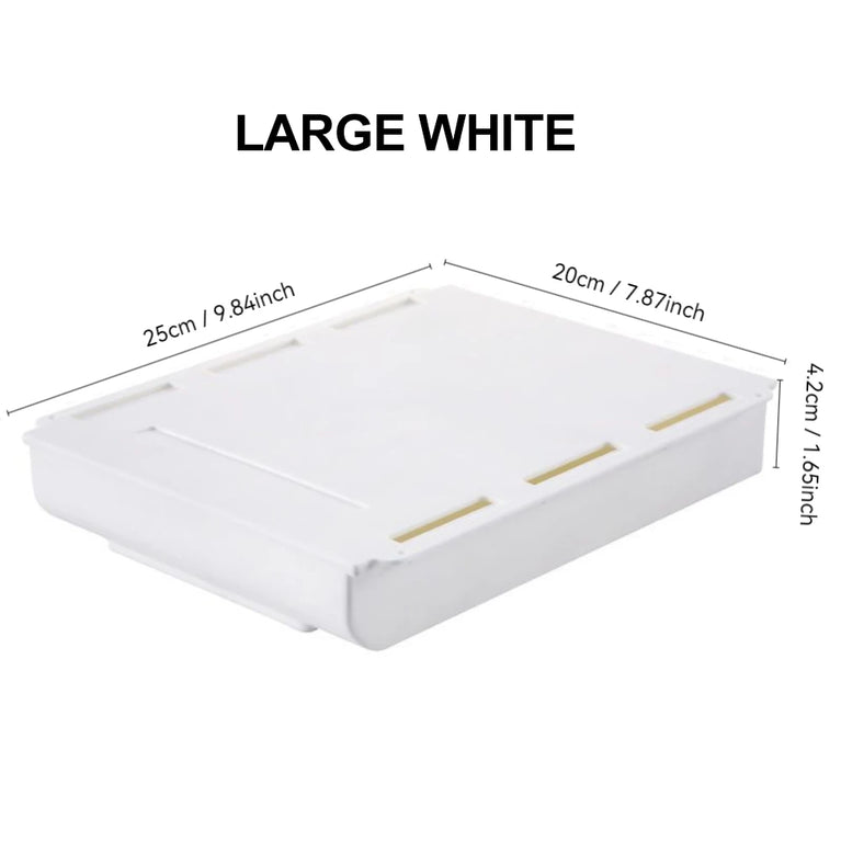 Hidden Storage Box Desk Storage Drawer Self-Adhesive Organizer