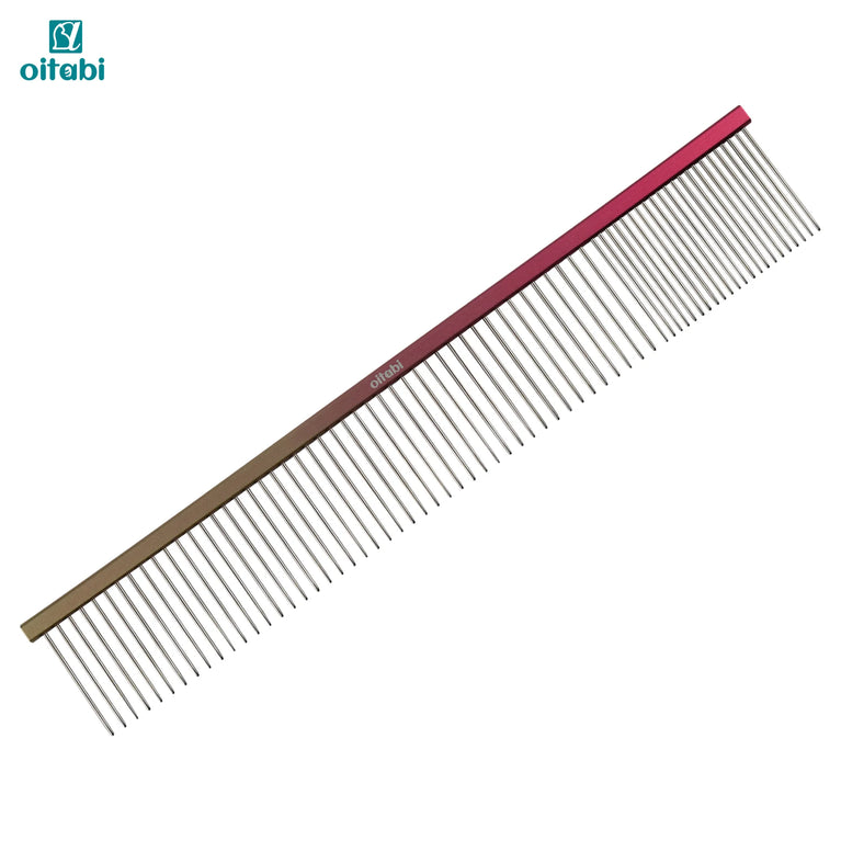 Professional Pet Grooming Comb Gradient Aluminum Stainless Steel Dog Cat Comb Tool