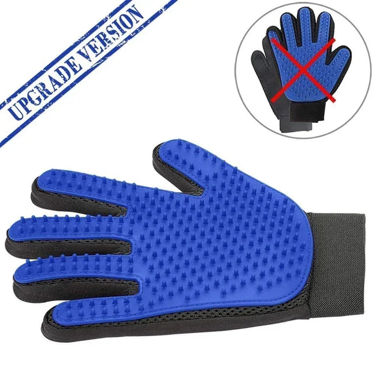 Pet Silicone Grooming Gloves Hair Removal Bath Massage Tool for Cats