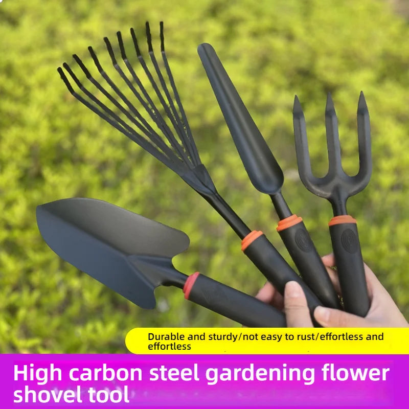 7-Piece Carbon Steel Mini Garden Tool Set for Potted Plants and Precision Gardening