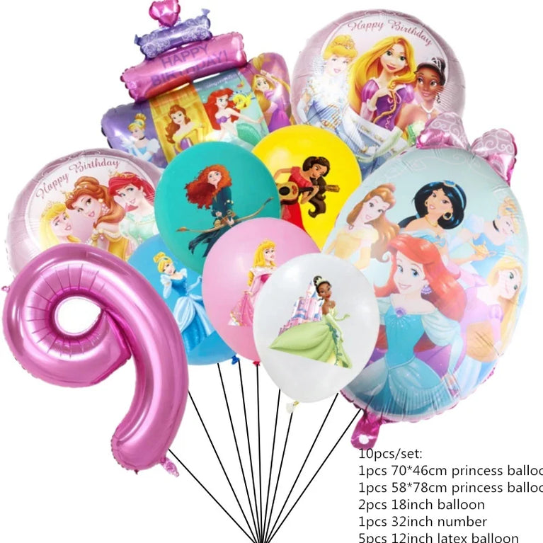 Princess Six Theme Party Disposable Tableware Set Girls Birthday