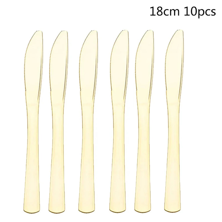 Navy Blue Gold Disposable Tableware Set for Wedding Party Use