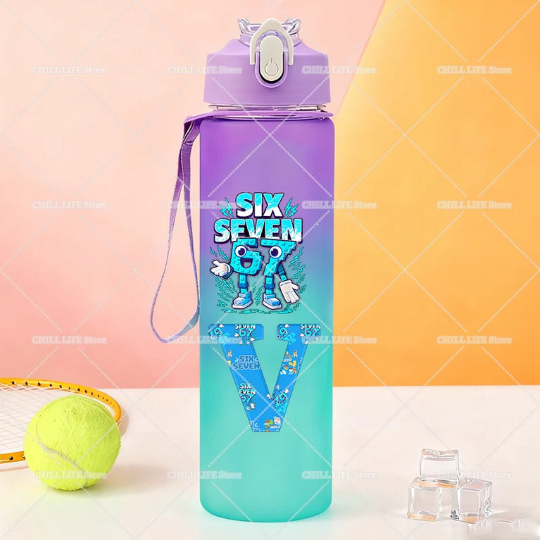 750ML Frosted Sports Waterbottle Anime Gaming Outdoor Gym Bottle