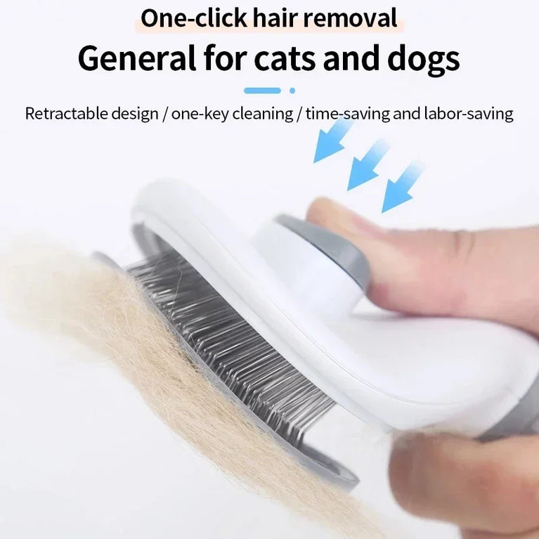 Stainless Steel Pet Hair Remover Brush Professional Deshedding Grooming Tool