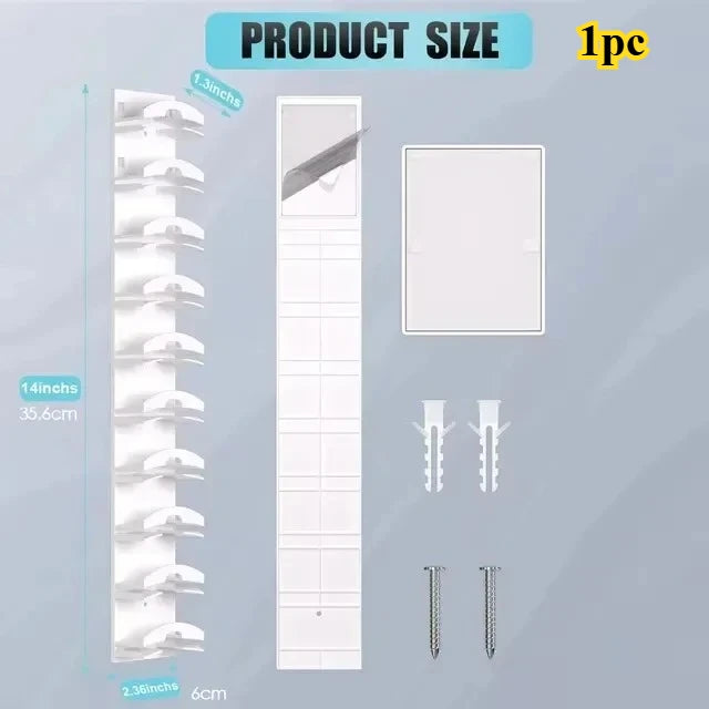 10-Grid Wall Mounted Hat Rack | Space-Saving Baseball Cap & Accessory Organizer