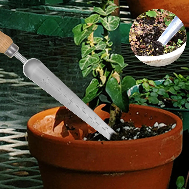Stainless Steel Garden Shovel with Scale for Digging Planting