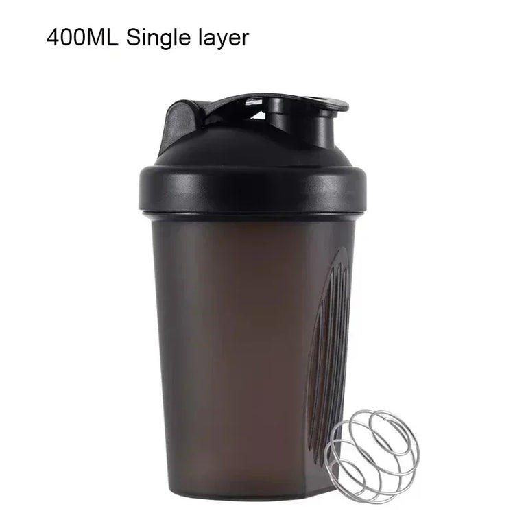550ML 3 Layer Shaker Protein Mixing Waterbottle Fitness Gym Sports Cup