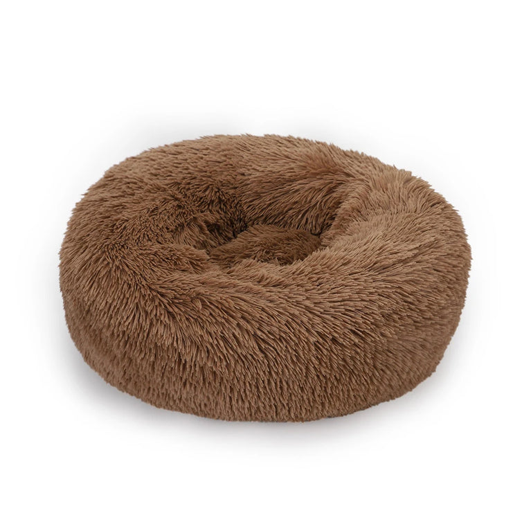 Donut Dog Bed Plush Basket Fluffy Medium Small Washable Warm Round Puppy Bed Mat
