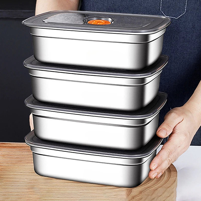 304 Stainless Steel Leakproof Lunch Box Bento Container Storage Box