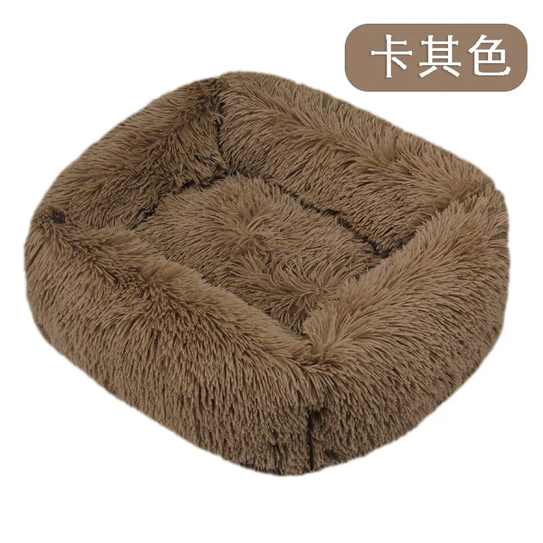 Super Soft Plush Pet Bed Dog Basket Cushion Sleeping House
