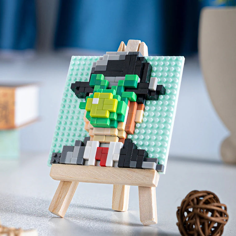 Famous Painting Diamond Building Blocks | 3D Micro-Brick Art with Display Easel