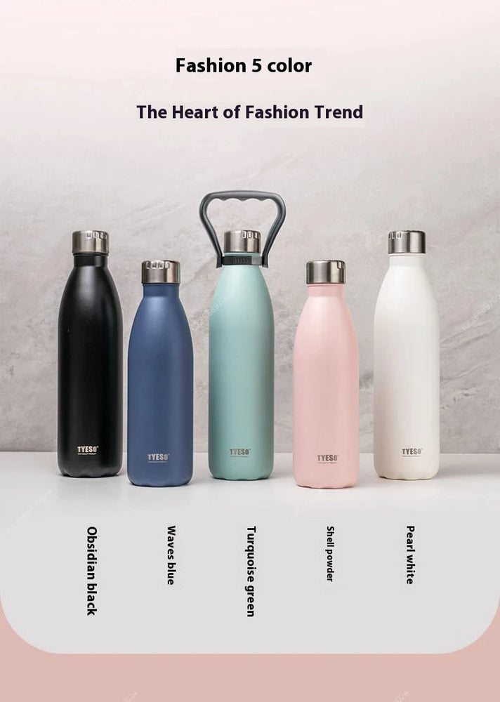 750ml Vacuum Insulated Stainless Steel Cola-Shaped Water Bottle Flask