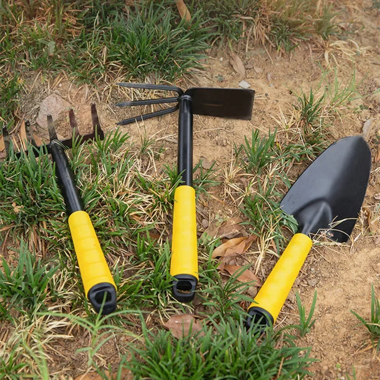 Stainless Steel Garden Shovel Tool Set with Hoe and Harrow Kit